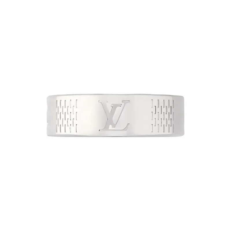 LOUIS VUITTON Damier Staples Thin Ring-0