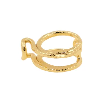 WEILAMANNI Brass Rings Women's Gold