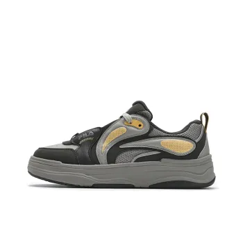 FILA Wear Resistant Low Top Skateboard Shoes Men's Gray Yellow