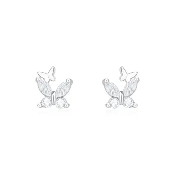 SWEET PLANET S999 Fine Silver Stud Earrings Women's