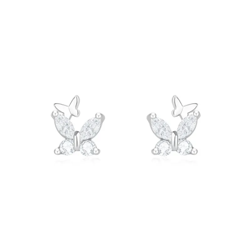 SWEET PLANET S999 Fine Silver Stud Earrings Women's-0