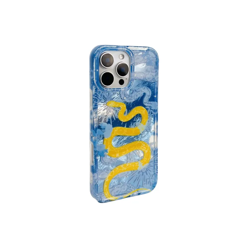 Wei Xin Acrylic Material Snake Year Charm Stand Phone Cases Compatible With IPhone 16/15 Pro Max/Apple 13/14 Pro/Max-21