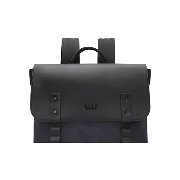 ELLE HOMME PU Laptop Bag Backpack Medium Size Men's Blue-4