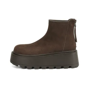 JOSINY Warm Wear Resistant Height Increasing Short Snow Boots Women's Coffee