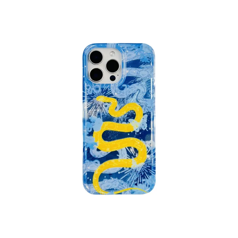 Wei Xin Acrylic Material Snake Year Charm Stand Phone Cases Compatible With IPhone 16/15 Pro Max/Apple 13/14 Pro/Max-20
