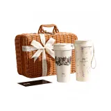 Double Cup Gift Box Set[Coffee Bean+Purple Mixing Cup]