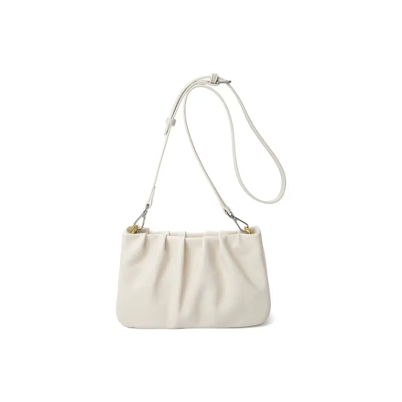 Vigno Synthetic Leather Shoulder Bag Regular Women's Ecru/Black-2