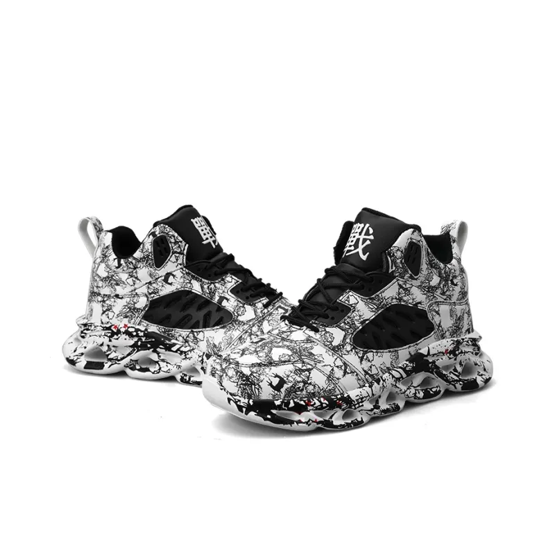 PNKE Anti-Slip And Wear-Resistant Lightweight Height Increasing Mid-Top Chunky Sneakers Men's-7