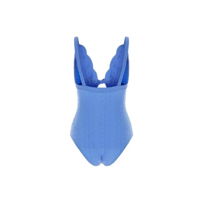 LISA MARIE FERNANDEZ Scallop Bow Detailed Sleeveless Swimsuit-1