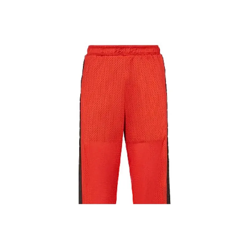 FENDI Knitted Sweatpants Men Red-4