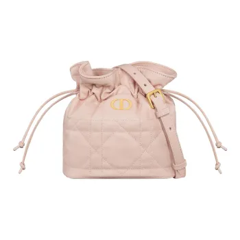 DIOR Miss Caro Sheepskin Bucket Bags Shoulder Bags Mini Women's Rouge Pink
