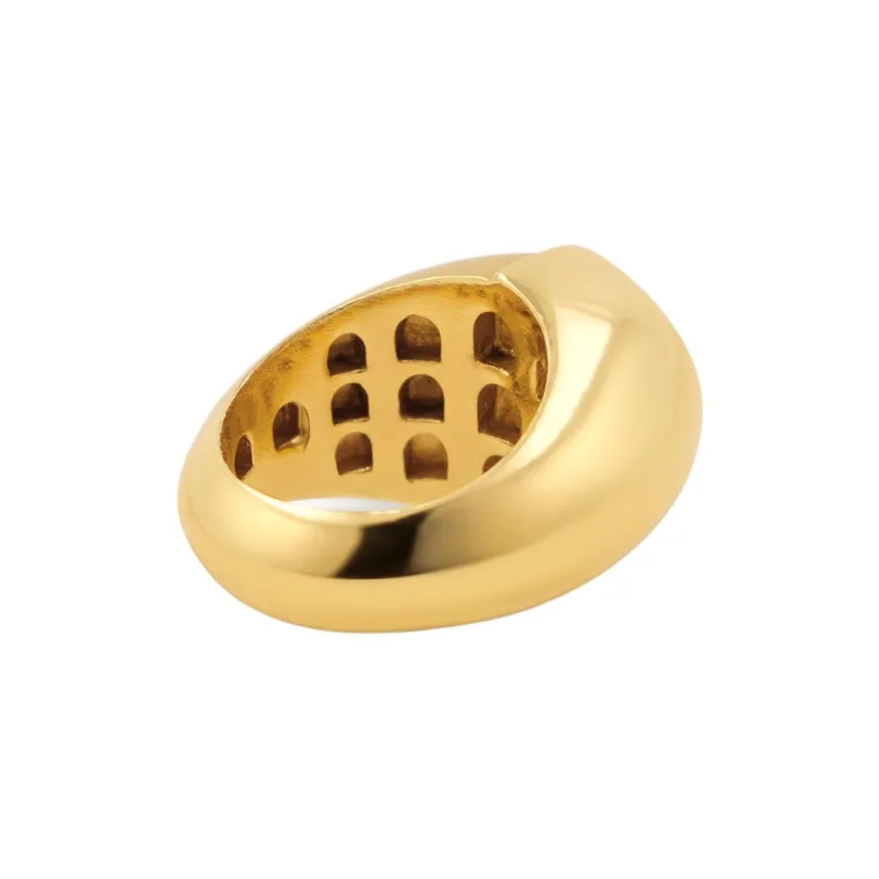 WEILAMANNI Brass Rings Unisex Gold-1
