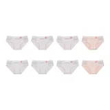 8-Pack-White Base with Pink Waistband (3)+White Base with Blue Waistband (3)+Pink (2)