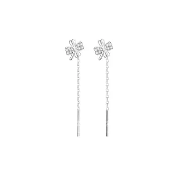 CARAT'S DIARY S999 Fine Silver Drop Earrings Women's