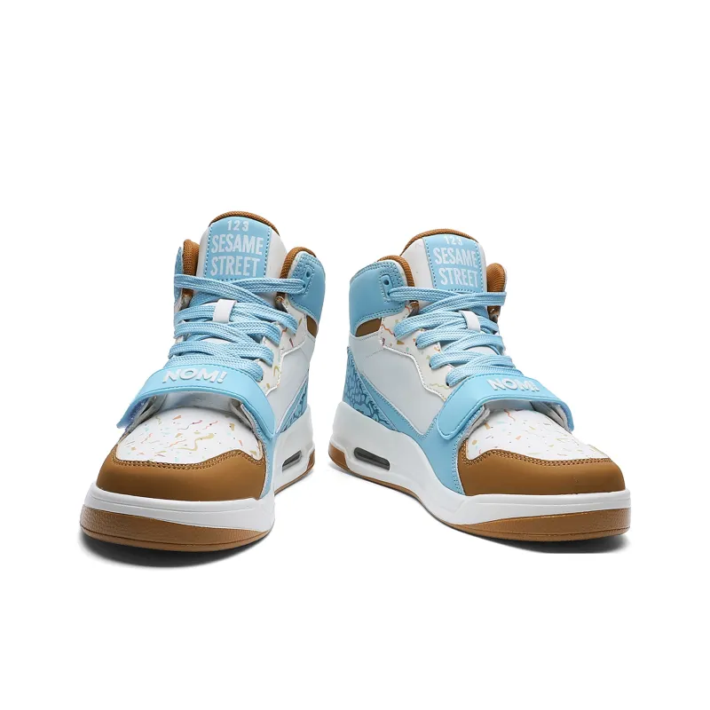 SESAME STREET Cushioned Slip-Resistant Mid-Top Vintage Basketball Shoes Unisex-5