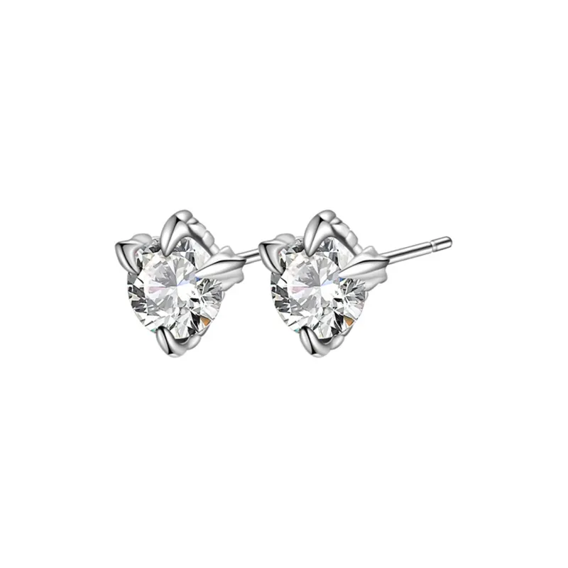 Welcome To The Treasure Alloy Zircon Stud Earrings Unisex-6
