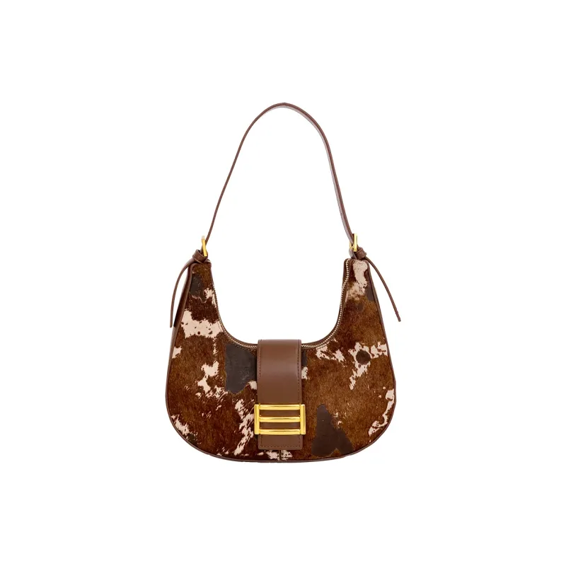 BEMIX PETS Horse Leather Shoulder Bag Women's Brown-0
