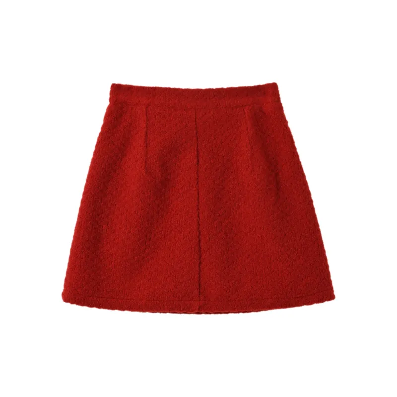 SNBL Casual Short Skirts Women's Red-1