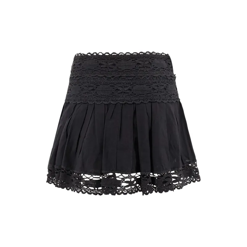 ISABEL MARANT ETOILE Violana Flared Mini Laced Skirt-1