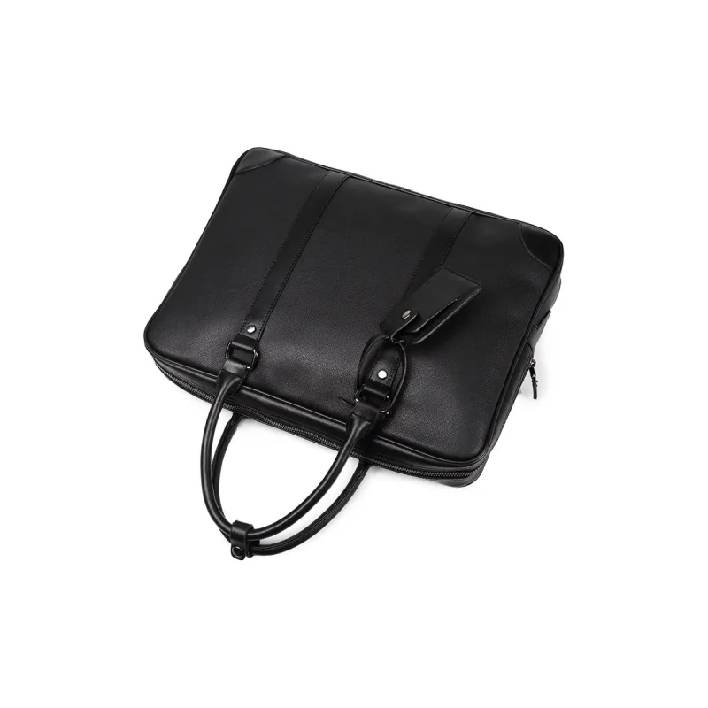 DOSRFINI PU Handbag Men's Black-4