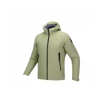 Anta Variety Training Collection Waterproof And Wear resistant Windbreaker Jacket Men's Pine Storm Green