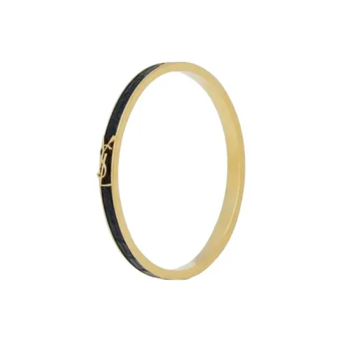 SAINT LAURENT Logo Plaque Bracelet