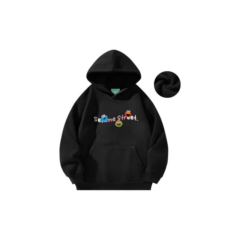 SESAME STREET Sweatshirt Thickened And Fleece Lined Unisex-20
