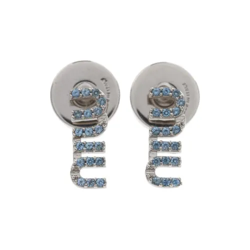 MIU MIU Crystal Earrings Women's Silver