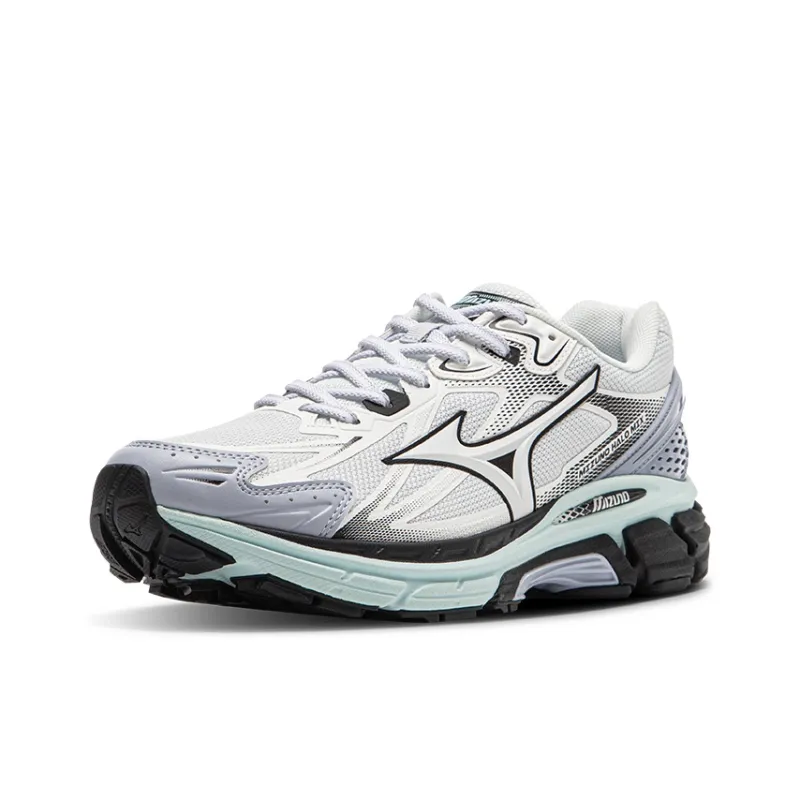 Mizuno Halo Mi Cushioned Slip-Resistant Breathable Low-Top Running Shoes Unisex Gray Blue-1