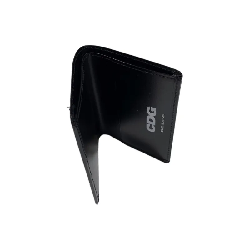 CDG Cow Leather Wallet Regular Unisex Black-4