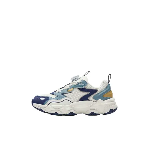 Antakids Anti Slip And Wear Resistant Breathable Low Top Kids Lifestyle Shoes Ivory White/Oil Blue/Wall Gray Kids'