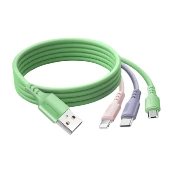 X IT 1.2M All in one 1 to 3 Compatibility Apple Huawei Xiaomi OPPO Cell Phone Transfer Charging Cable Cables