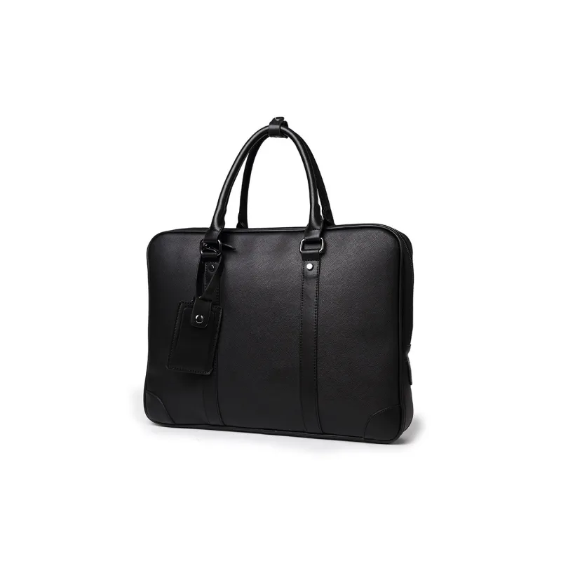 DOSRFINI PU Handbag Men's Black-1