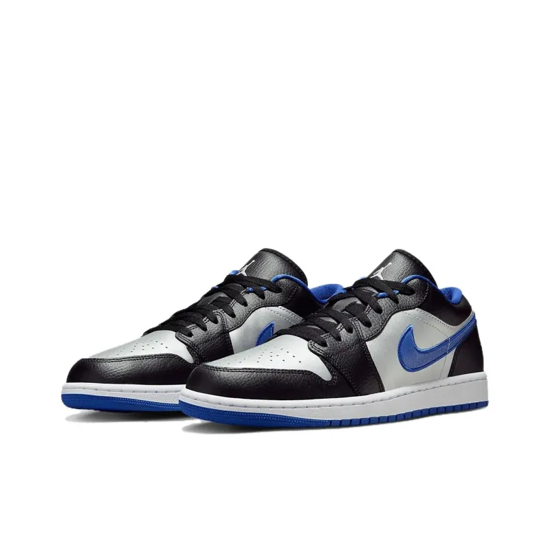 Jordan 1 Low Black Game Royal Metallic Platinum-2