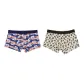 Boxer Shorts with Blue Trim, Deer+Cactus Design