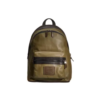 COACH Academy Smooth Leather Backpack Large Size Women's Light Olive