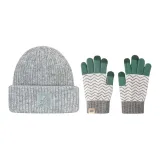Gray Hats & Caps+Green Glove