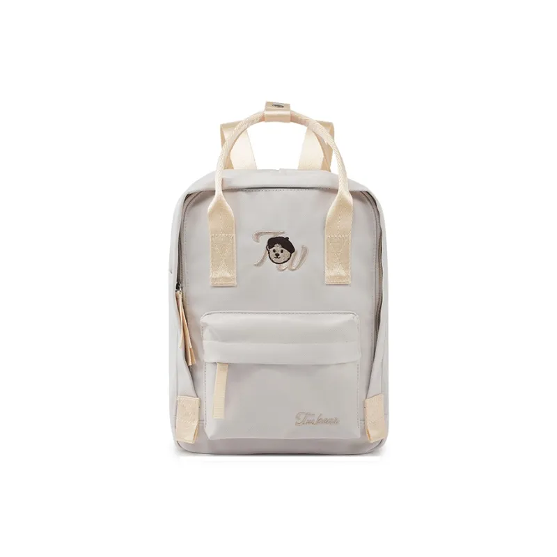 Teenie Weenie Fabric Backpack Unisex Cream Yellow/Sky Blue/Cherry Blossom Pink/Beige Apricot-13