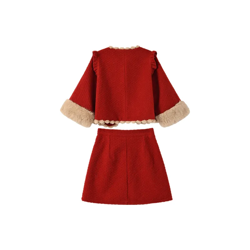 SNBL Two Piece Skirt Sets Women's Coat+Skirt-1