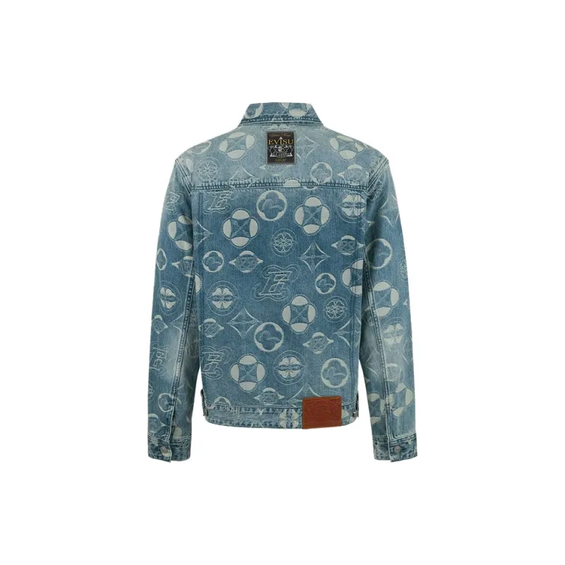EVISU 2025 Spring Denim Jacket Men's Denim Blue-1