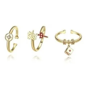 DAN DREAM Glue Drip Rings Women's