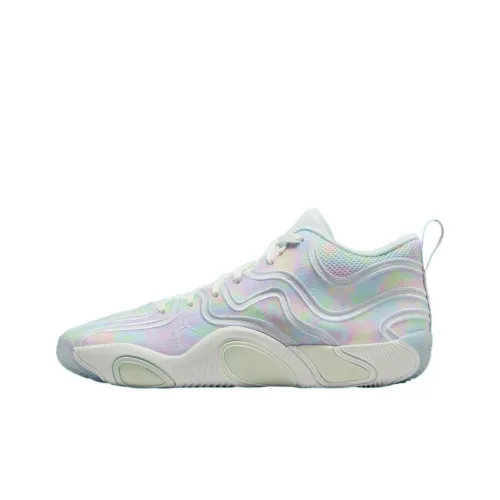 Jordan Tatum 3 Cushioned Slip Resistant Low Top Basketball Shoes Unisex White Green Gray