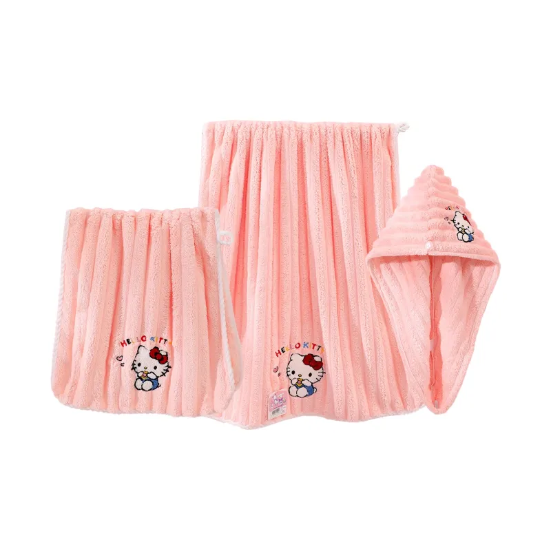 Sanrio Towel Bath Towel Hair Towel Three-Piece Set-0