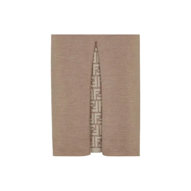 FENDI Slit Detailed Ribbed Skirt-5