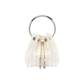 Jimmy Choo Embellished Drawstring Bucket Bag
