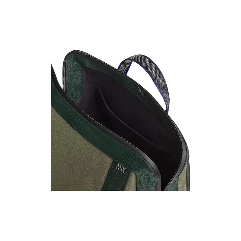 HERMES Canvas Ski Bag Backpack Unisex Khaki & British Green-4