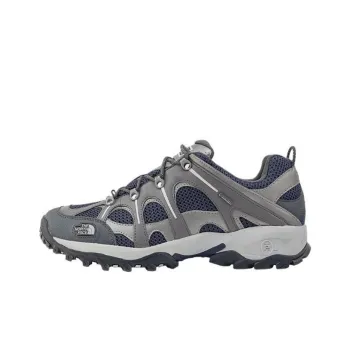 THE NORTH FACE Hedgehog Anti Slip Wear Resistant Waterproof Breathable Grip Low Top Trekking Shoes Men's Dark Gray