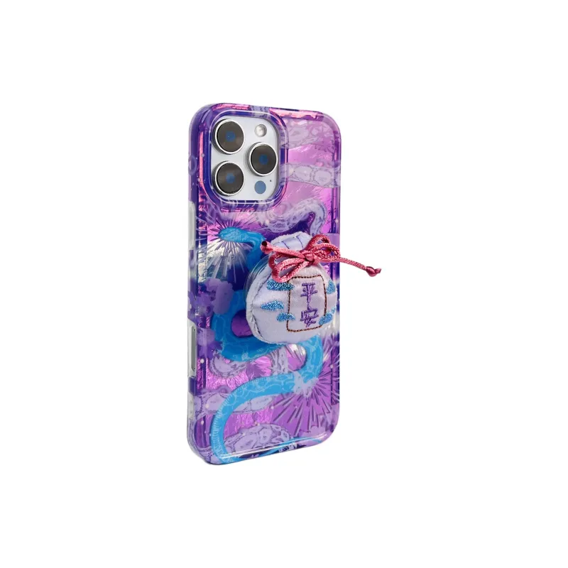 Wei Xin Acrylic Material Snake Year Charm Stand Phone Cases Compatible With IPhone 16/15 Pro Max/Apple 13/14 Pro/Max-33