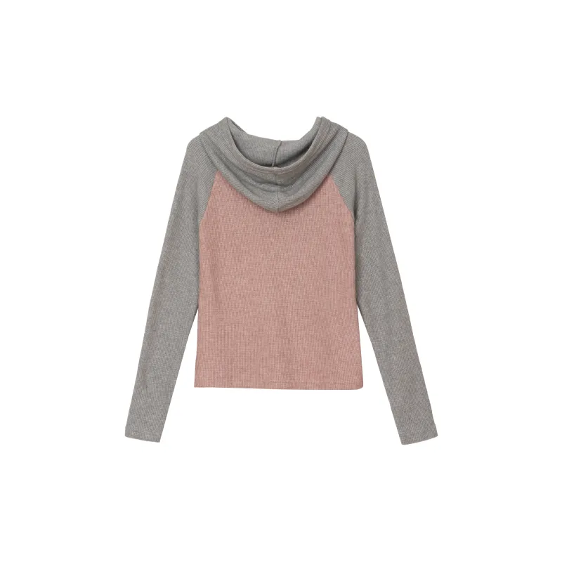 FAWENXIANGZI Knitwear Women's Pink Gray-1