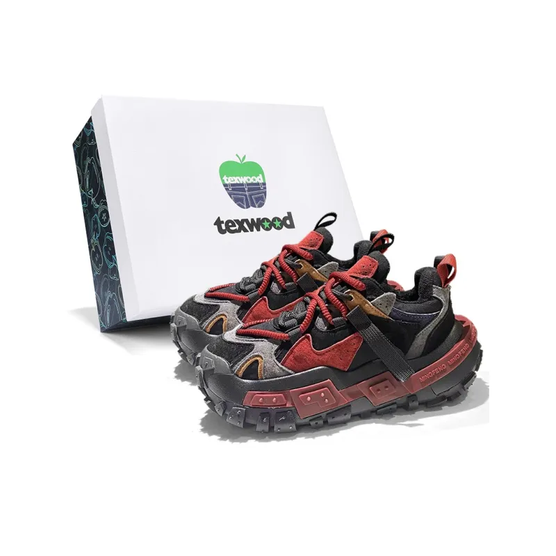 TEXWOOD Cushioning Anti-Slip And Wear-Resistant Height Increasing Low-Top Chunky Sneakers Men's-0